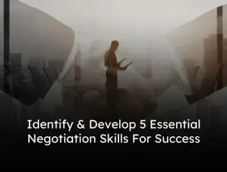 Person reading about negotiation skills