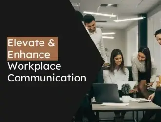 Team collaborating on workplace communication strategies