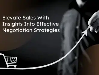 Hand graphing sales growth with shopping cart