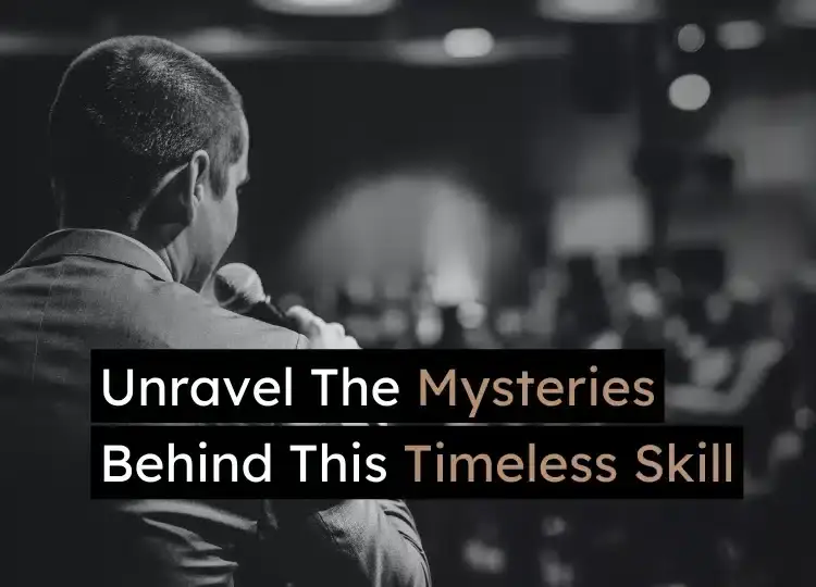 Speaker discussing timeless skills