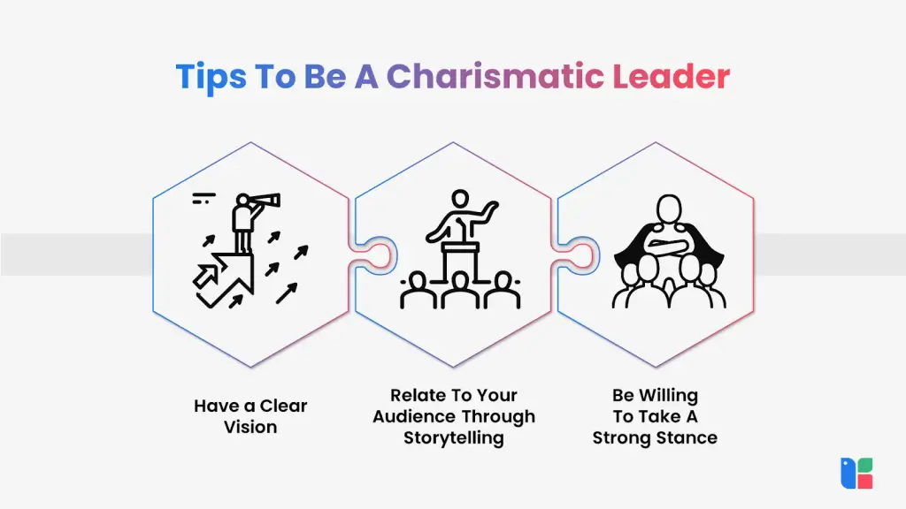 Charismatic leadership tips infographic