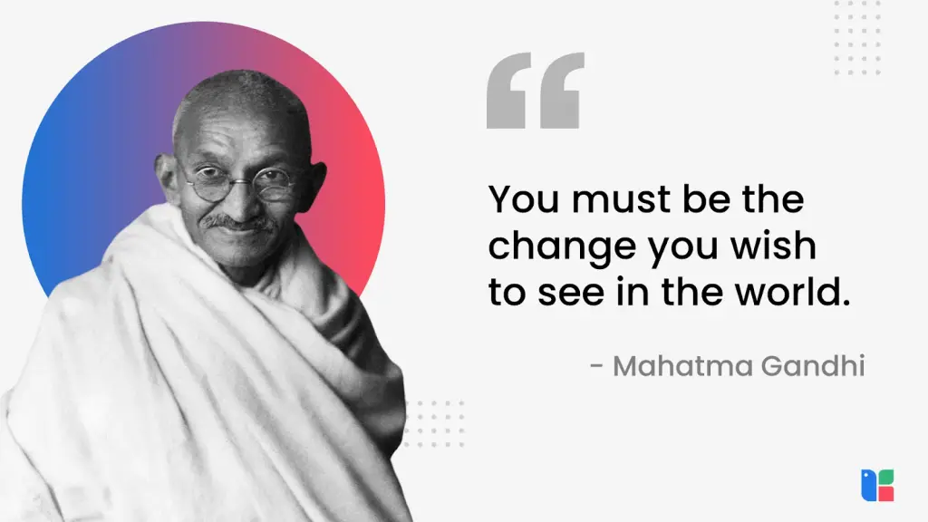 Mahatma Gandhi inspirational quote