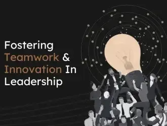 Teamwork and innovation in leadership concept