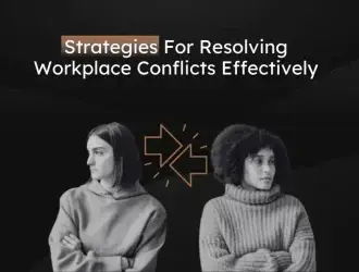 Women discussing workplace conflict resolution strategies