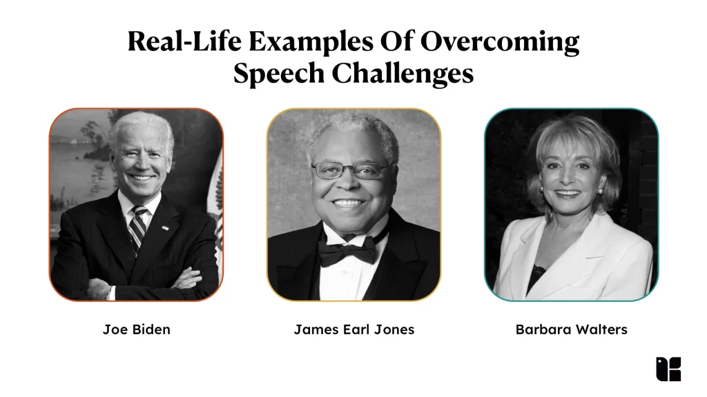 Prominent figures overcoming speech challenges
