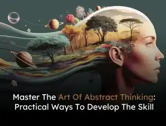 Abstract thinking concept with nature and space