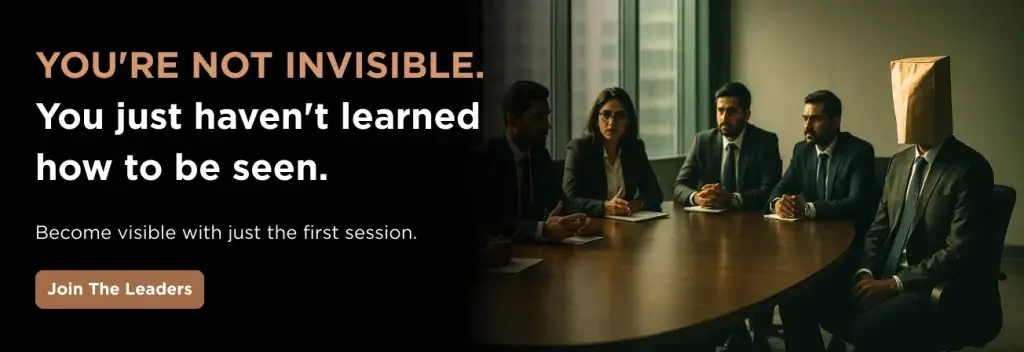 Become Visible Team meeting with a member wearing a paper bag
