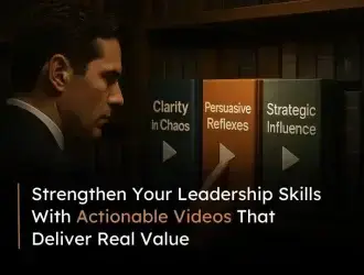 Man exploring leadership video options