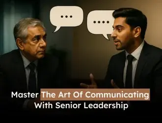 Two professionals discussing leadership communication
