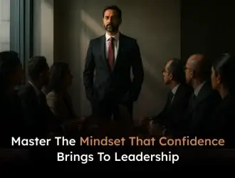 Confident leader addressing a team meeting