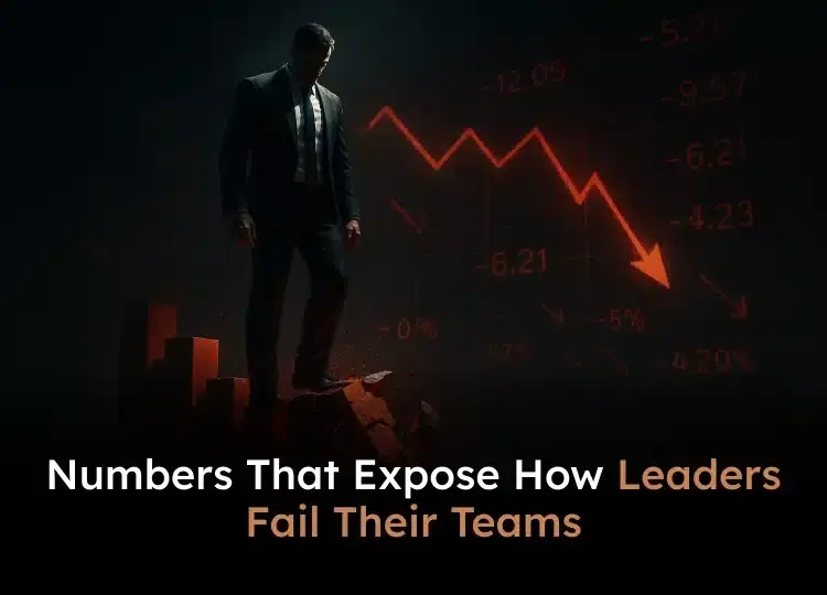 Business leader with declining graph background