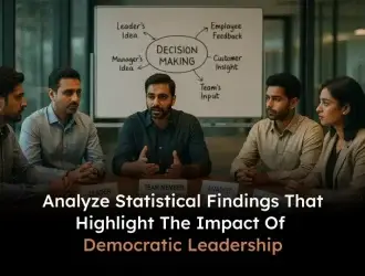 Group discussion on democratic leadership impact