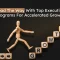 Wooden figure climbing steps labeled growth