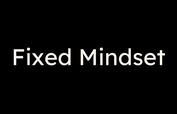 Concept of fixed mindset in leadership