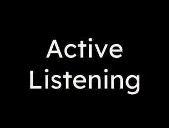 Text emphasizing active listening skills