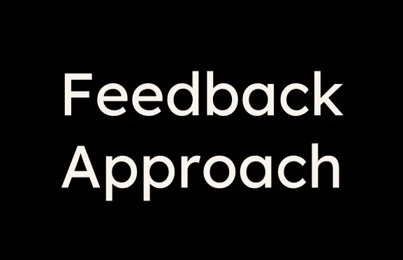 Text on feedback approach for leaders