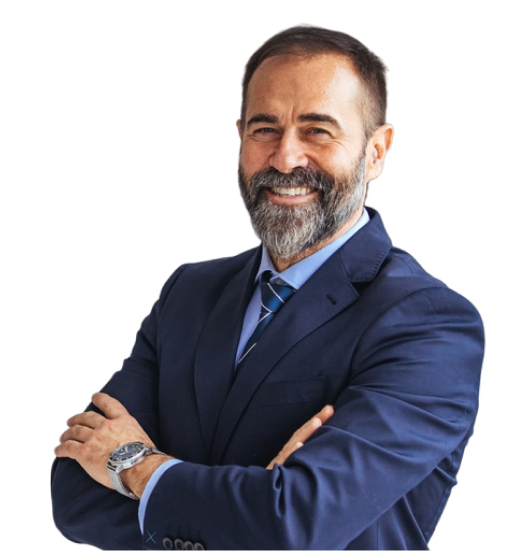 Confident leader in formal suit smiling