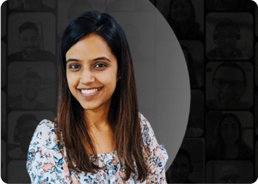 Smiling professional woman in floral shirt