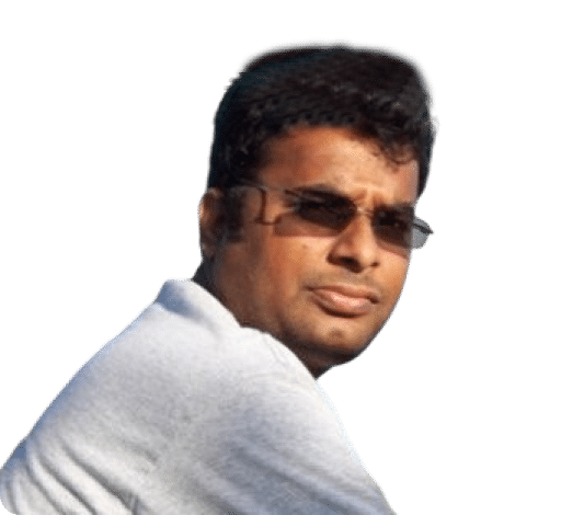 Man wearing glasses looking thoughtfully