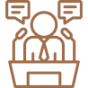 Professional leadership training session illustration